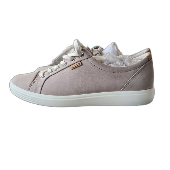 NEW Ecco Soft 7 Women's Nubuck Sneakers In Original Box Leather NWT NIB